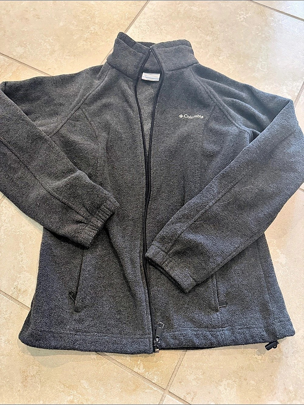 Columbia Women'Small Benton Springs Full-Zip Fleece Jacket Gray Small